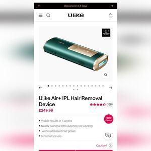 Ulike Diamond Air+ IPL Hair Removal Device